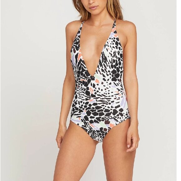 Volcom Juniors' Are Zoo Ready One-Piece Swimsuit - Picture 1 of 2